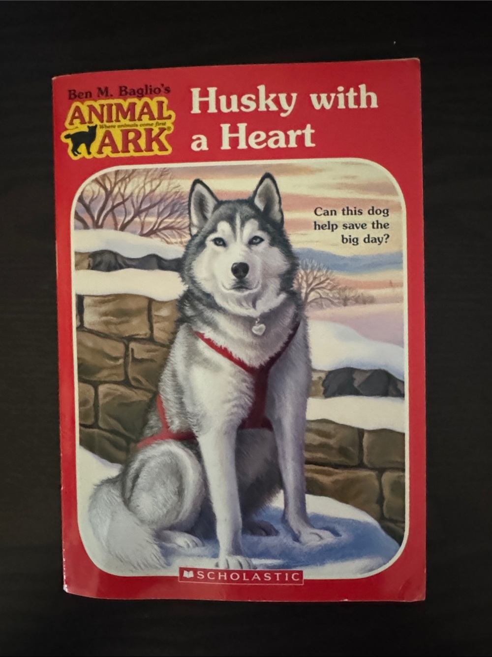 Animal Ark Scholastic Red Cover Husky with a Heart Book